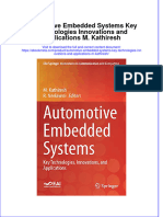 Automotive Embedded Systems Key Technologies Innovations and Applications M Kathiresh Online Ebook Texxtbook Full Chapter PDF