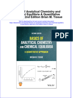 Basics of Analytical Chemistry and Chemical Equilibria A Quantitative Approach 2Nd Edition Brian M Tissue Online Ebook Texxtbook Full Chapter PDF