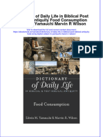 Dơnload Dictionary of Daily Life in Biblical Post Biblical Antiquity Food Consumption Edwin M Yamauchi Marvin R Wilson Full Chapter