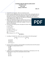 Physics QP Common Pre Board