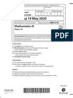 iGCSE Edexcel Maths B Nov 20 Paper 1R QP