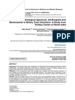 2 Microbiological Spectrum, Antibiogram and Bacteraemia in Biliary Tract Infections - A Study From Tertiary Centre of North India