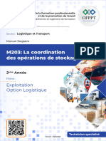 M203: La Coordination Des Opérations de Stockage: Exploitation Option Logistique