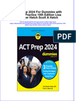 Get ACT Prep 2024 For Dummies With Online Practice 10th Edition Lisa Zimmer Hatch Scott A Hatch PDF Full Chapter