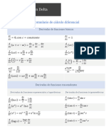 Formulario de Cálculo Diferencial e Integral - Épsilon Delta