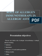 Role of Allergen Immunotherapy in Allergic Asthma