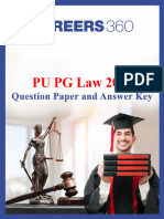 PU PG Law 2021 Question Paper and Answer Key