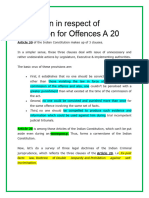 Protection in Respect of Conviction For Offences A20