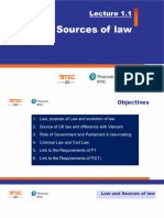 Lecture 1.1. - Law and Sources of Law