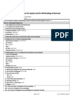 I-589, Application For Asylum and For Withholding of Removal