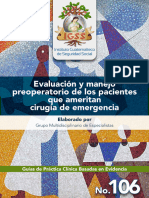 GPC BE No 106 Evaluacion Manejo Preoperatorio de Cirugia IGSS