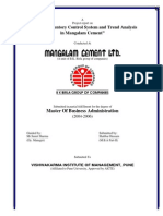 Study of Inventory Control System and Trend Analysis in Mangalam Cement, Mangalam Cement LTD by Shabbar Hussain