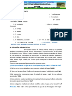 I. Datos Informativos: "La Lluvia, Recurso Natural para Mejorar Nuestra Calidad de Vida"