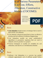 Uint 5 Topic 9 Estimation of Various Parameters Such As Cost Efforts Schedule Duration Constructive Cost Model