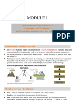 Introduction To Electrical Services Commonly Used Terminology Supply and Distribution of Electricity To Buildings