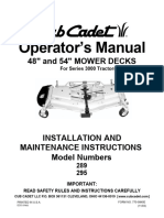 Cub Cadet Mower Deck