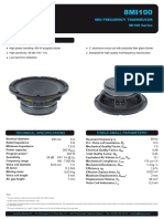 Beyma Speakers Data Sheet Low Mid Frequency 8MI100