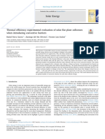 Thermal Efficiency Experimental Evaluation of Solar Flat Plate Collectors