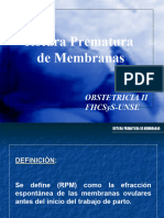 Rotura Prematura de Membranas: Obstetricia Ii Fhcsys-Unse