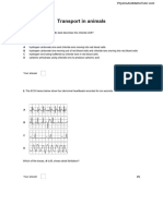 3.2 Transport in Animals MCQ QP