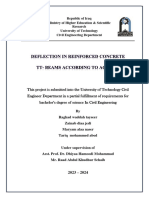 Deflection in Reinforced Concrete Beams According To Aci 318m 19