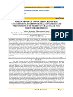 Green Product Innovation, Resource Commitment, Environmental Dynamism and Performance of Agricultural Small and Medium Enterprises