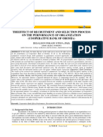 Theeffect of Recruitment and Selection Process On The Performance of Organization (Cooperative Bank of Oromia)