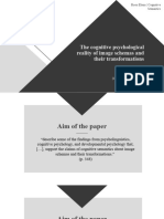 The Cognitive Psychological Reality of Image Schemas and Their Transformations