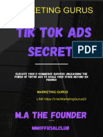 TIK TOK Ads Secrets MARKETING GURUS