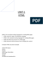 Unit - 1 HTML