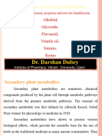 Dr. Darshan Dubey Secondary Metabolites For B.pharma IV Sem Pharmacognosy