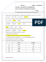 Chemistry Worksheet Chpter 1 Grade 11