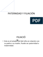 Paternidad y Filiación