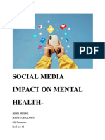 Assignment Research Social Media Impact On Mental Health