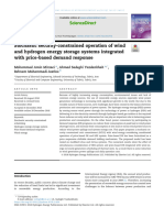 Stochastic Security-Constrained Operation of Wind and Hydrogen Energy Storage Systems Integrated With Price-Based Demand Response