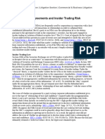 Nondisclosure Agreements Insider Trading Risk