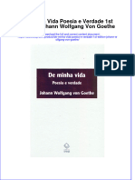 de Minha Vida Poesia e Verdade 1st Edition Johann Wolfgang Von Goethe Full Chapter Free