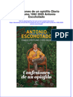 Confesiones de Un Opiófilo Diario Póstumo 1992 2020 Antonio Escohotado Full Chapter Free