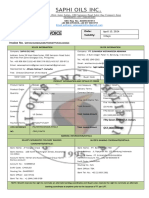 Commercial Invoice EN590 10PPM