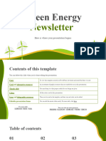 Green Energy Newsletter by Slidesgo