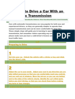 Wikihow To Drive A Car With An Automatic Transmission