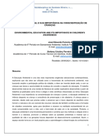 Educação Ambiental e Sua Importância Na Conscientização de Crianças