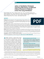 Physiologic Evaluation of Ventilation Perfusion Mismatch and Respiratory Mechanics at Different Positive End-Expiratory Pressure in Patients Undergoing Protective One-Lung Ventilation