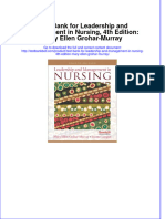 Test Bank For Leadership and Management in Nursing, 4th Edition: Mary Ellen Grohar-Murray Download PDF Full Chapter