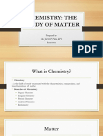 Chemistry: The Study of Matter: Prepared By: Mr. Jerwel P. Plata, LPT Instructor