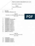 Business Laws (Miscellaneous Amendments) Act, 2012