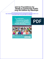 Test Bank For Foundations For Population Health in Community Public Health Nursing 5th Edition by Stanhope Download PDF Full Chapter