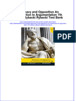 Advocacy and Opposition An Introduction To Argumentation 7th Edition Rybacki Rybacki Test Bank Download PDF Full Chapter