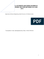 Occupational Accidents and Work Injuries in Jordan's Economic Sectors Between 2010 and 2019