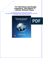 Test Bank For Operations and Supply Chain Management, 15th Edition, F. Robert Jacobs, Richard Chase Download PDF Full Chapter